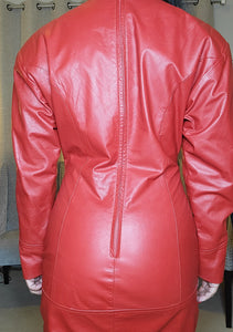 Vintage Ambria Red Leather Dress