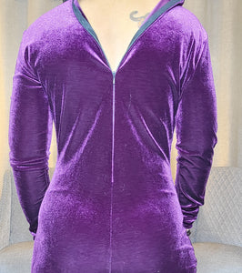 Purple Velvet Jumpsuit