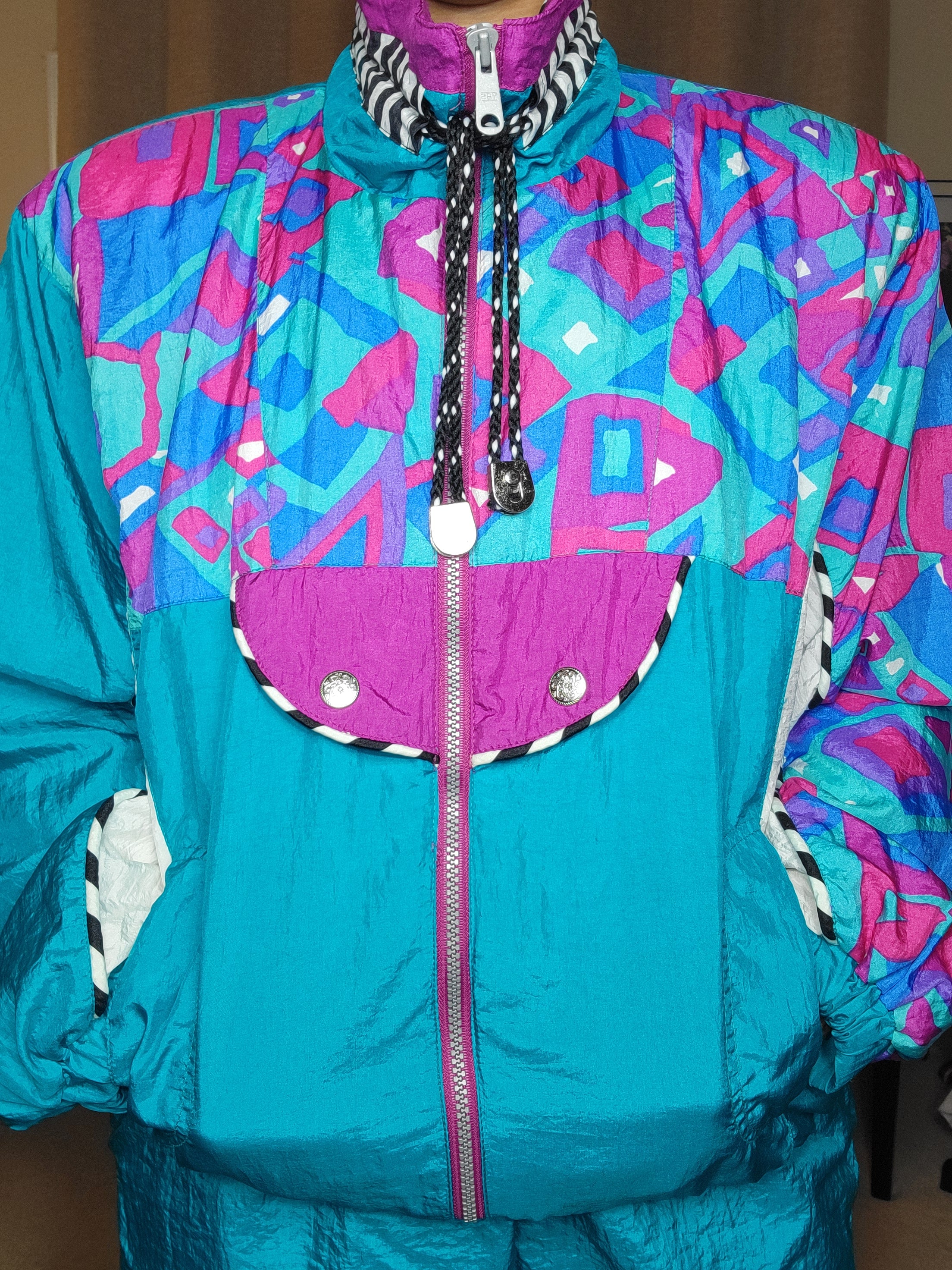 Dope Print Vintage Windbreaker