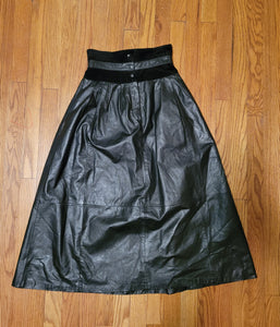 SAKS FIFTH AVENUE WEST BAY Leather Skirt